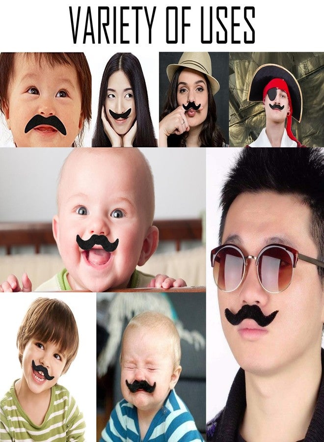 Zyozique ® 12 Pcs Fake Artificial Moustache | Fancy Costume Fake Moustaches Stickers Set | Mustache Artificial Beard for Masquerade Performance, Birthday, Costume Party Supplies | Moustache For Kids - Image 4